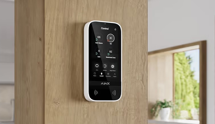 Ajax Security touch keypad for homes