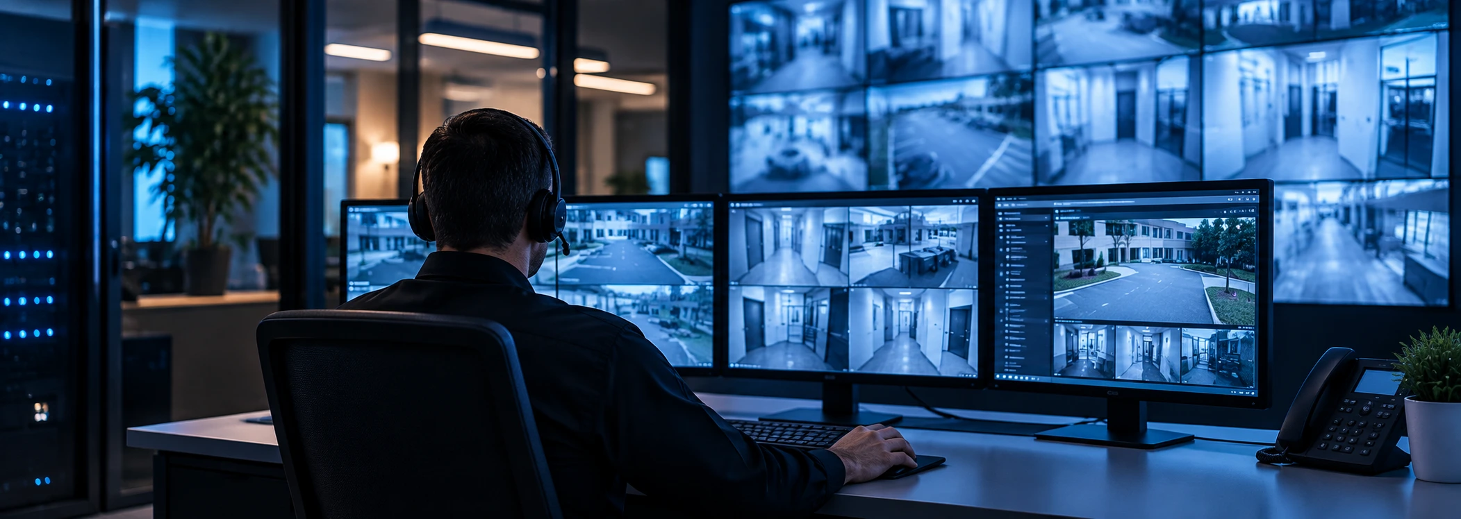 Professional security system installation for a Texas business