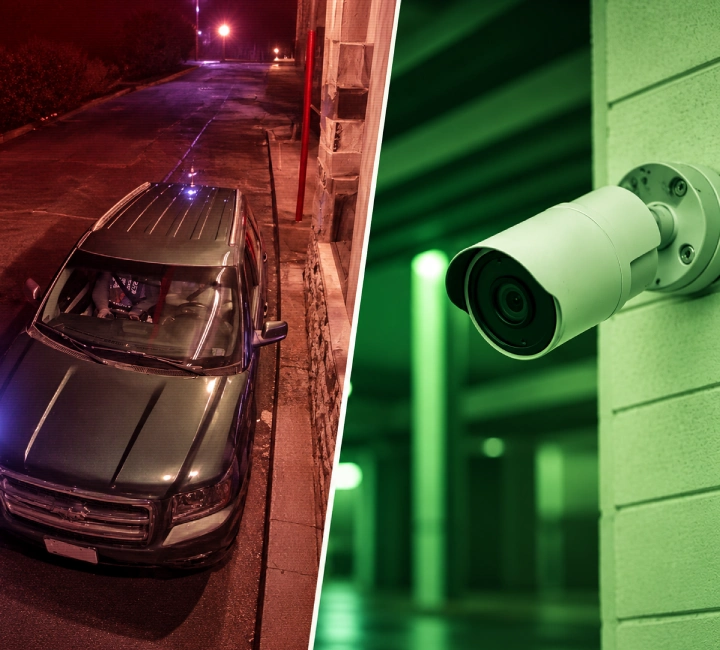 Commercial security surveillance camera monitoring