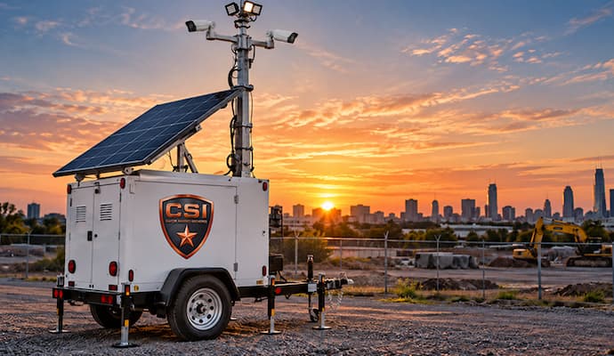 Custom Security Integrated mobile surveillance trailer