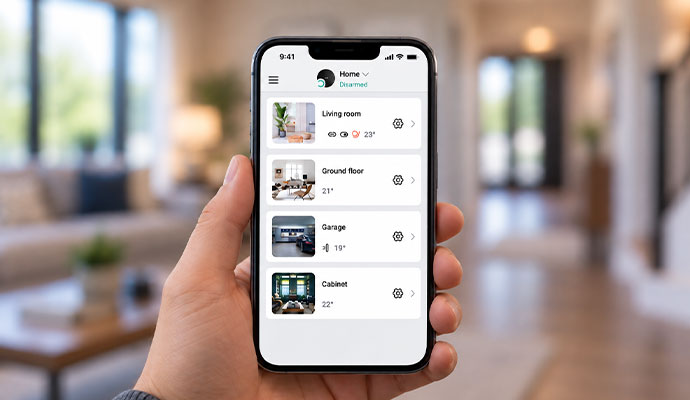 Security system app controlled my mobile app