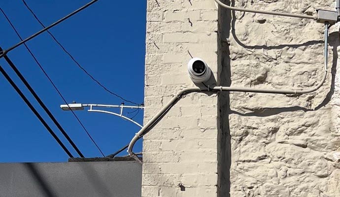 Parking lot security camera